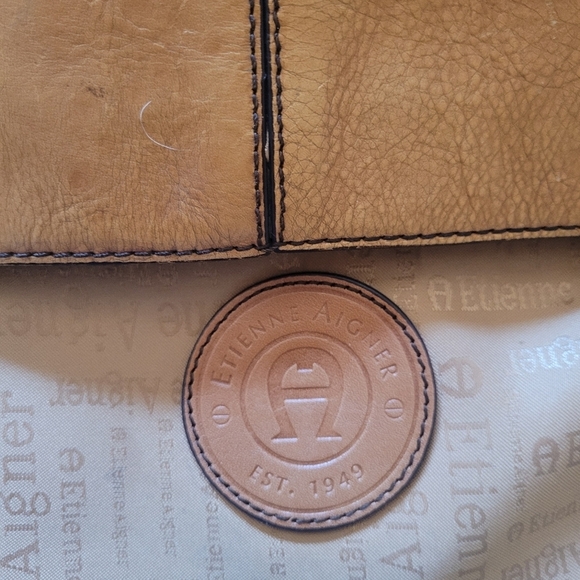 Etienne Aigner Vintage Leather Argyle Patchwork Shoulder Bag - Picture 8 of 8